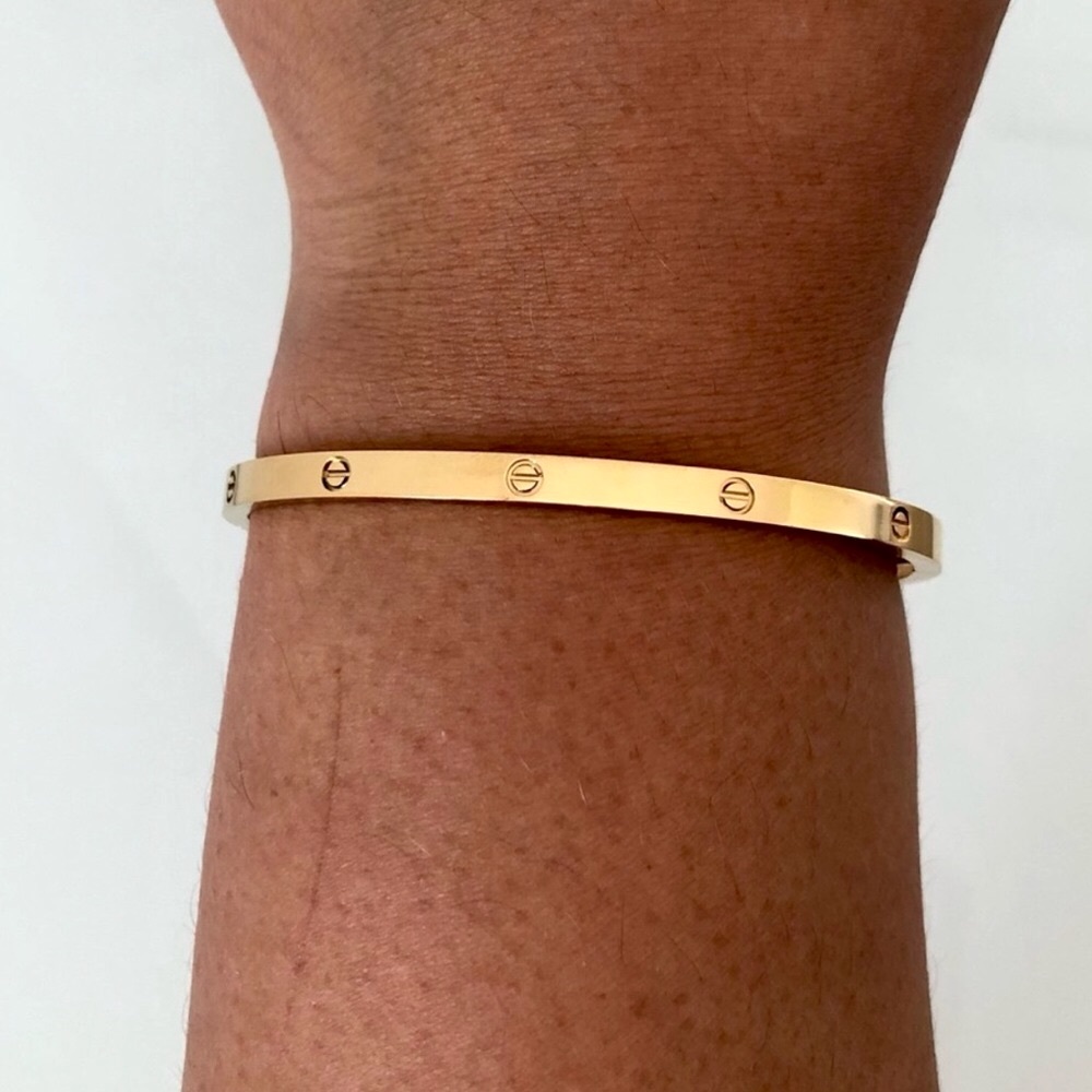 Gold Screw Small Model Bracelet - Picture 5 of 11